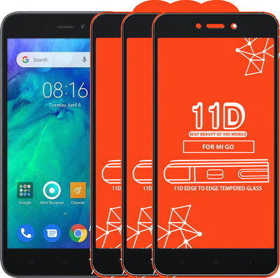 Qyist Edge To Edge Tempered Glass for Mi Go(Pack of 3)