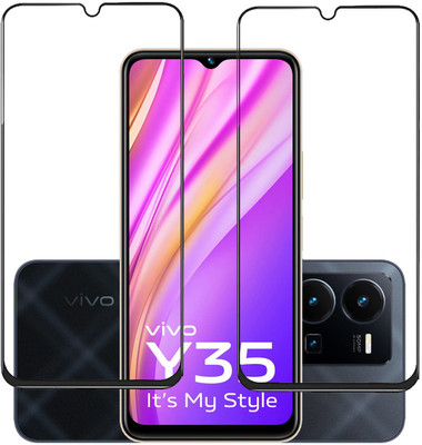 SNMART Edge To Edge Tempered Glass for vivo Y35(Pack of 2)