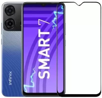 ChutPutMart Edge To Edge Tempered Glass for infinix Smart 7(Pack of 1)