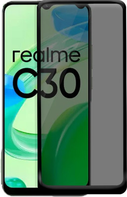 HUPSHY Edge To Edge Tempered Glass for Realme C30(Pack of 1)