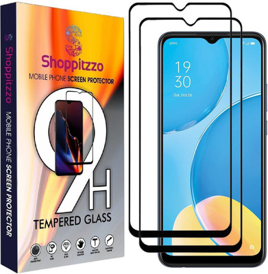 Shoppitzzo Edge To Edge Tempered Glass for OPPO A53s 5G,OPPO A15s/*NeoShield*Tempered Glass/Full Screen Coverage-Edge to Edge/9H(Pack of 2)
