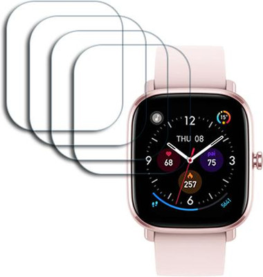 SOMTONE Edge To Edge Tempered Glass for Amazfit GTS 2 Mini New SMARTWATCH SCREEN GUARD(Pack of 4)