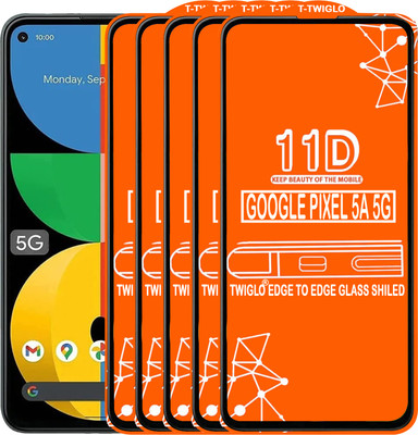 TWIGLO Edge To Edge Tempered Glass for GOOGLE PIXEL 5A 5G(Pack of 5)