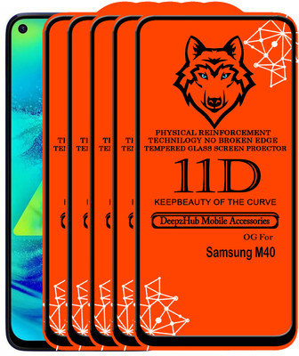 CRodible Edge To Edge Tempered Glass for Samsung Galaxy M40(Pack of 5)