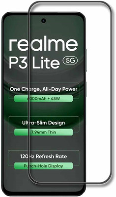 SNMART Edge To Edge Tempered Glass for realme P3 Lite 5G(Pack of 1)