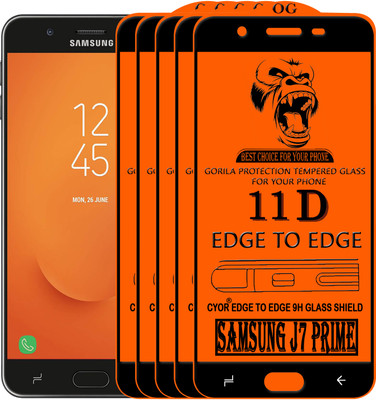 CYOR Edge To Edge Tempered Glass for Samsung Galaxy J7 Prime(Pack of 5)
