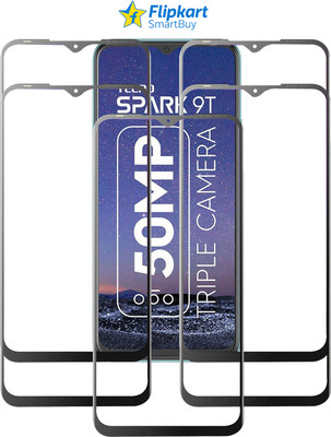 Flipkart SmartBuy Edge To Edge Tempered Glass for TECNO SPARK 9T(Pack of 5)