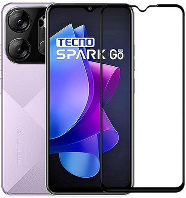 NIMMIKA ENTERPRISES Edge To Edge Tempered Glass for Tecno Spark Go 2023(Premium Tempered Glass | Edge-to-Edge Coverage | Full Coverage | Ultra-Thin Design | Oleophobic Coating | Case-Friendly Design | Crystal Clear Display | Residue-Free Removal)(Pack of 1)