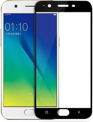 NIMMIKA ENTERPRISES Edge To Edge Tempered Glass for Oppo A57(Edge-to-Edge Coverage | 9H Hardness Protection | High-Definition Clarity | Bubble-Free Installation | Shatter-Resistant Technology | Oleophobic Coating | Case-Friendly Design)(Pack of 1)