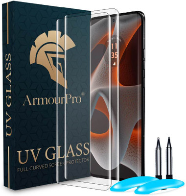 ArmourPro Tempered Glass Guard for Moto Edge 50 Pro 5G, Moto Edge 50 Pro, Motorola Edge 50 Pro 5G, Edge to Edge UV Glue Tempered Glass(Pack of 2)