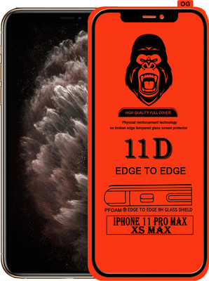 Laxdom Edge To Edge Tempered Glass for APPLE IPHONE 11 PRO MAX(Pack of 1)