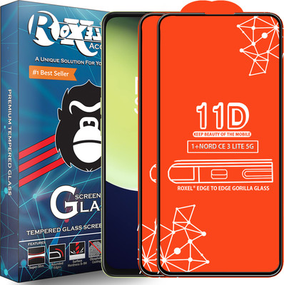 Roxel Edge To Edge Tempered Glass for Oneplus Nord Ce 3 Lite 5G(Pack of 2)