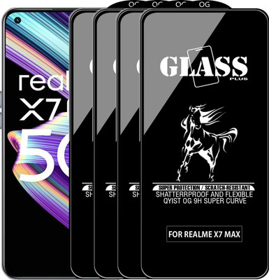 Qyist Edge To Edge Tempered Glass for REALME X7 MAX(Pack of 4)