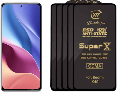 GDMA Edge To Edge Tempered Glass for Redmi K40(Pack of 5)