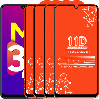Qyist Edge To Edge Tempered Glass for Samsung Galaxy M32(Pack of 4)