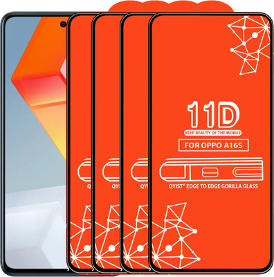 Qyist Edge To Edge Tempered Glass for Oppo A16S(Pack of 4)