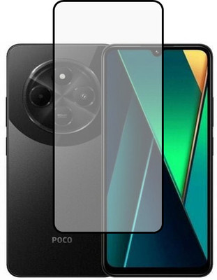 VISHRN Edge To Edge Tempered Glass for POCO C75 5G,POCO C75(Pack of 1)