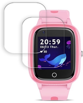 SOMTONE Edge To Edge Tempered Glass for Turet Cotton Candy 4G Smart Watches for Kids Girls & Boys 1.4 inch SMARTWATCH SCREEN GUARD(Pack of 2)