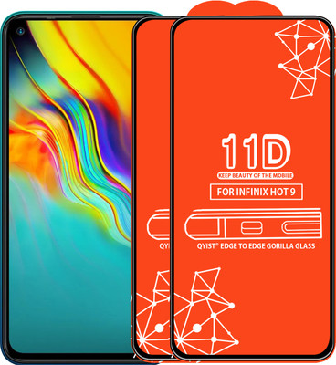 Qyist Edge To Edge Tempered Glass for Infinix Hot 9(Pack of 2)
