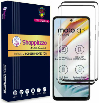 Shoppitzzo Edge To Edge Tempered Glass for Motorola G60/G40 Fusion (6.8 inch)**NeoShield**Millitary Grade-Anti Explosion-Tempered Glass/Full Screen Coverage-Edge to Edge/9H Hardness/With Easy Installation Kit(Pack of 2)