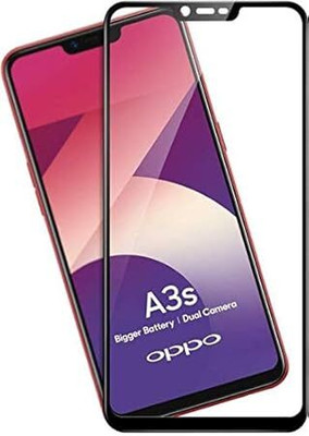 9H Edge To Edge Tempered Glass for Oppo A3s-Screen Protector and Installation Kit(Pack of 1)