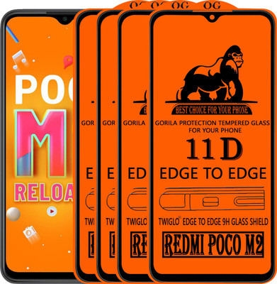 TWIGLO Edge To Edge Tempered Glass for REDMI POCO M2(Pack of 4)