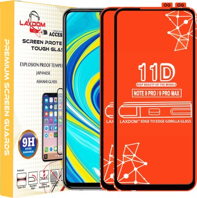 Laxdom Edge To Edge Tempered Glass for REDMI NOTE 9 PRO MAX(Pack of 2)