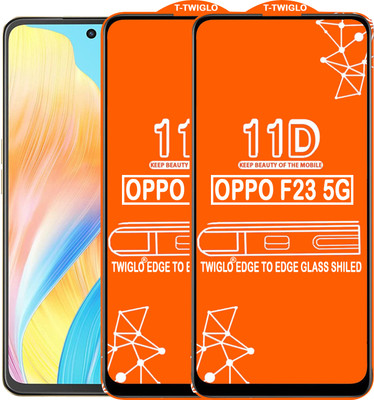 TWIGLO Edge To Edge Tempered Glass for OPPO F23 5G(Pack of 2)