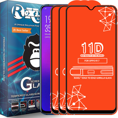 Roxel Edge To Edge Tempered Glass for Oppo R17(Pack of 3)