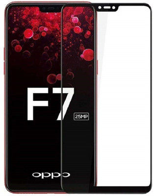 DMJHP Edge To Edge Tempered Glass for OPPO F7(Pack of 1)