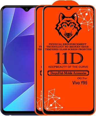DeepzHub Edge To Edge Tempered Glass for Vivo Y95(Pack of 2)