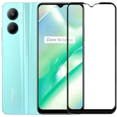 YOGIJEET Edge To Edge Tempered Glass for Realme C33(Pack of 1)