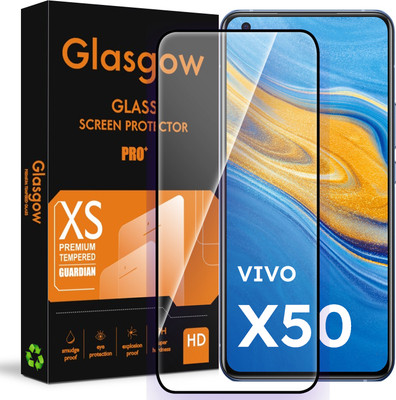Glasgow Edge To Edge Tempered Glass for Vivo X50(Pack of 1)