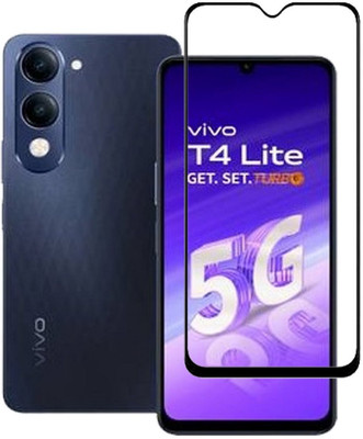 DSCASE Edge To Edge Tempered Glass for Vivo T4 Lite 5G, vivo T4 Lite 5G(Pack of 1)