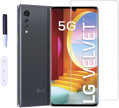 Mersal Edge To Edge Tempered Glass for LG Velvet, UV Curved Screen Protector with Easy Installation Kit(Pack of 1)