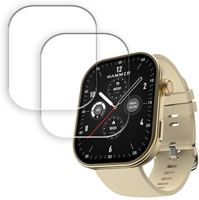 SOMTONE Edge To Edge Tempered Glass for HAMMER Tussle 2.01 inch SMARTWATCH SCREEN GUARD(Pack of 2)