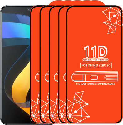 Roxel Edge To Edge Tempered Glass for Infinix Zero 20(Pack of 5)