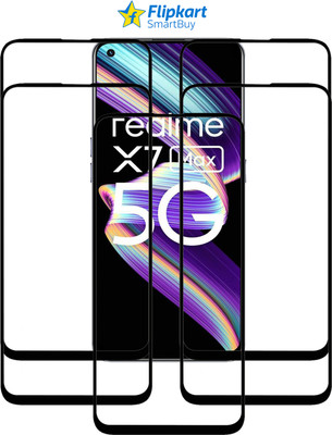 Flipkart SmartBuy Edge To Edge Tempered Glass for REALME X7 MAX(Pack of 5)