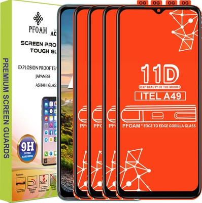 PFOAM Edge To Edge Tempered Glass for ITEL A49(Pack of 4)