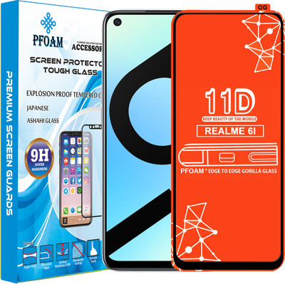 PFOAM Edge To Edge Tempered Glass for REALME 6I(Pack of 1)