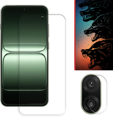 SOMTONE Edge To Edge Tempered Glass for OnePlus 13s 5G Tempered Glass Screen Protector | Anti-Scratch | Edge to Edge Full Coverage | 9H Hardness ( 1 FRONT SCREEN GUARD + 1 CAMERA LENS PROTECTOR + 1 FREE BACK EMBOSSED SKIN061 )(Pack of 1)