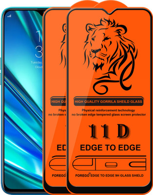 Forego Edge To Edge Tempered Glass for Realme 5(Pack of 2)