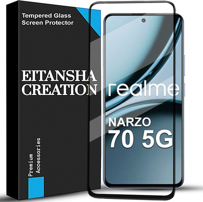 EITANSHA CREATION Edge To Edge Tempered Glass for realme Narzo 70 5G, Realme Narzo 70 5G(Pack of 1)