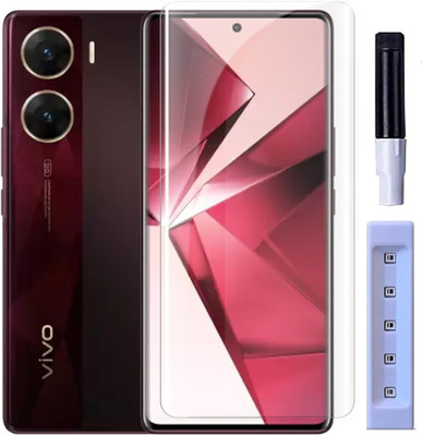 OneTech Edge To Edge Tempered Glass for Vivo V29 / V29e / V29 Pro 9H Hardness, Premium UV Screen Protector(Pack of 1)