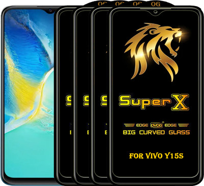 PFOAM Edge To Edge Tempered Glass for VIVO Y15S(Pack of 4)