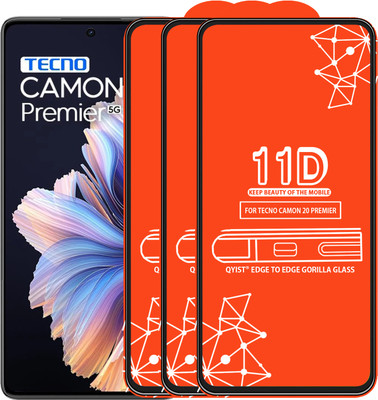 Qyist Edge To Edge Tempered Glass for TECNO CAMON 20 PREMIER(Pack of 3)