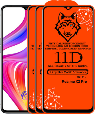 CRodible Edge To Edge Tempered Glass for Realme X2 Pro(Pack of 3)