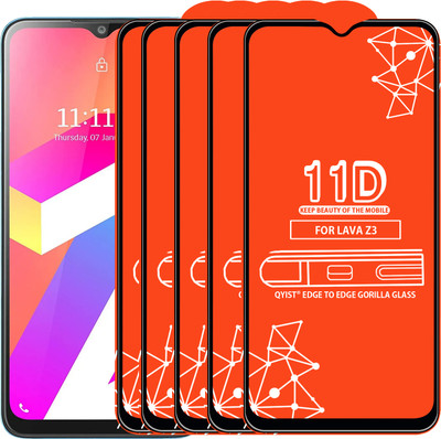 Qyist Edge To Edge Tempered Glass for LAVA Z3(Pack of 5)