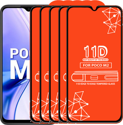 Roxel Edge To Edge Tempered Glass for Poco M2(Pack of 5)