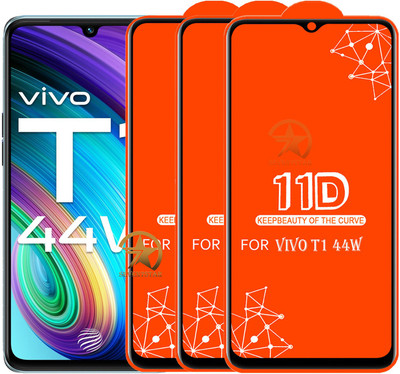 SEVEN7STAR Edge To Edge Tempered Glass for VIVO T1 44W(Pack of 3)